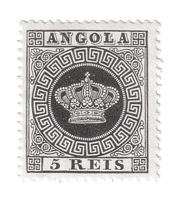 [The first stamp issued in Angola.]